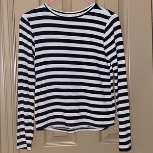 forever 21 black and white striped long sleeve